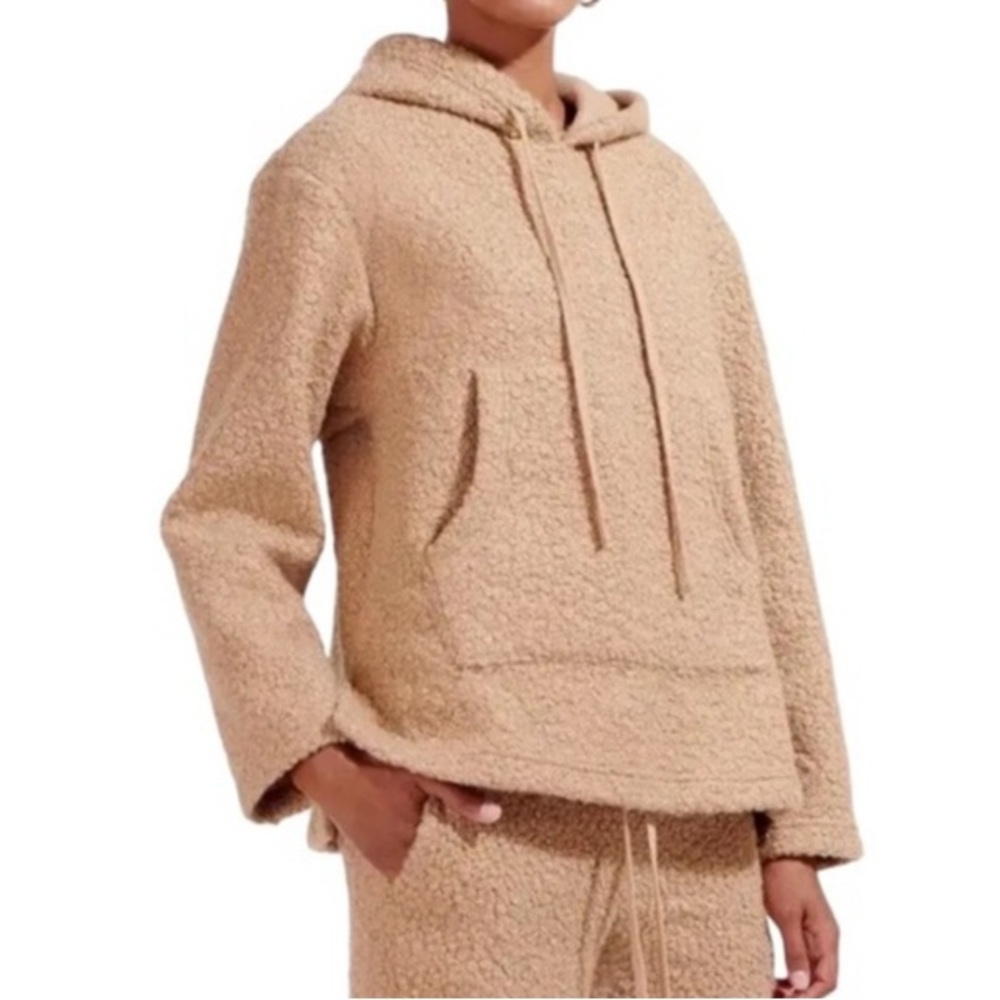 STAUD Beige Sherpa Hoodie